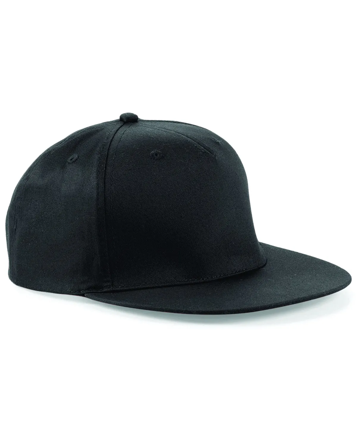 Black - 5-panel snapback rapper cap