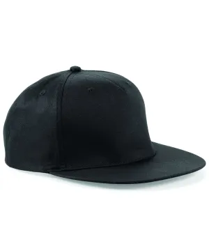 Black - 5-panel snapback rapper cap